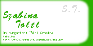 szabina toltl business card